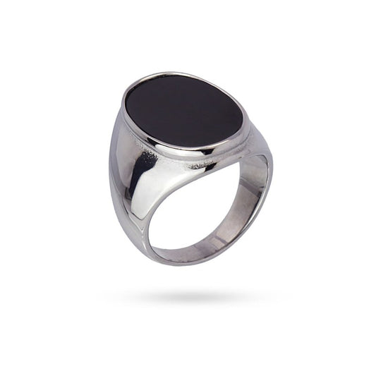 H212 ANILLO OVALO NEGRO