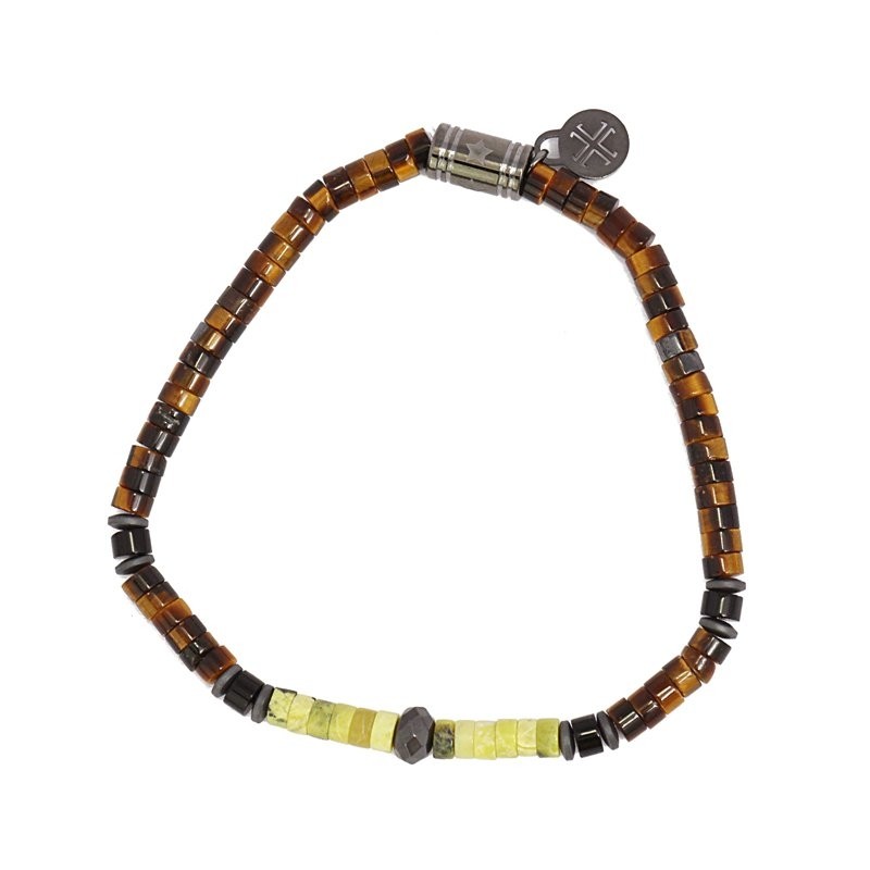 BPU327 PULSERA DE HOMBRE PIEDRAS